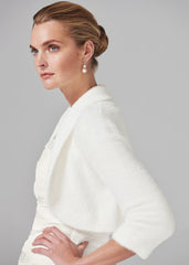 Fay Fluffy Bolero - Ivory