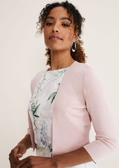 Salma Lightweight Knitted Jacket - Antique Rose