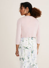 Salma Lightweight Knitted Jacket - Antique Rose