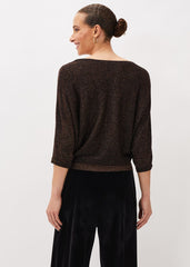 Harper Wrap Knit Top - Bronze