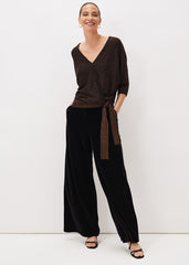 Harper Wrap Knit Top - Bronze