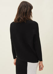 Flo Colourblock Knitted Co-Ord Jumper - Black/Grey