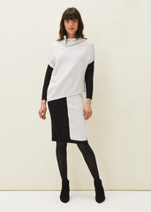 Flo Colourblock Knitted Co-Ord Jumper - Black/Grey