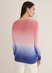 Helen Dip Dye Knit - Blue/Pink