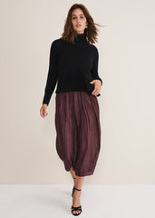 Cressida Wool Cashmere Roll Neck - Black