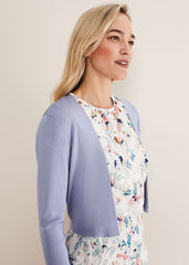 Salma Lightweight Knitted Jacket - Cornflower