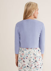 Salma Lightweight Knitted Jacket - Cornflower