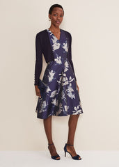Adah Knitted Jacket - Navy