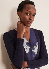 Adah Knitted Jacket - Navy