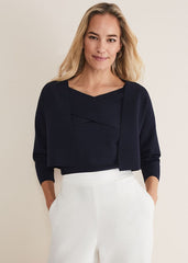 Delphi Bandage Knitted Cover Up - Navy
