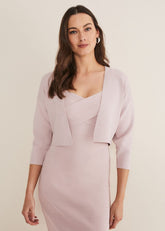 Delphi Bandage Knitted Cover Up - Antique Rose