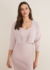 Delphi Bandage Knitted Cover Up - Antique Rose