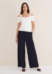 Jasmine Bardot Knitted Bandage Top - Ivory