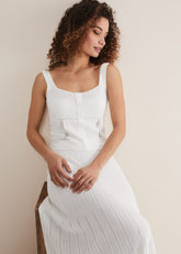Clara Knit Co-Ord Vest - White
