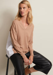 Kienna Fine Knit Shirt Jumper - Multi-Coloured