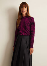 Livetta Snake Print Top - Purple
