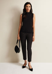 Miley Sleevless Funnel Neck Tank - Black