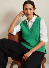 Marianna V Neck Tank - Green