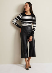 Serena Stripe Jumper - Black/White