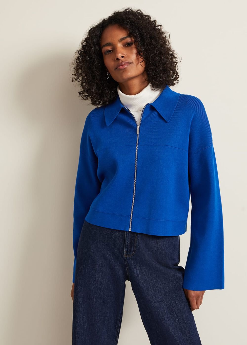 Maisie Zip Jacket - Cobalt