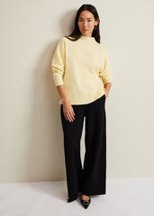 Hannah Funnel Neck Jumper - Yellow