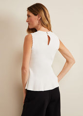 Maddie Pelum Compact Tank - Ivory