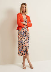 Salma Flare Hem Knitted Jacket - Orange
