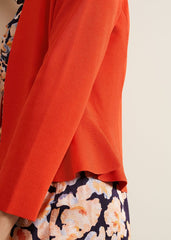 Salma Flare Hem Knitted Jacket - Orange