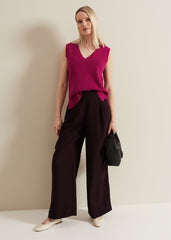 Marianna V Neck Tank - Purple