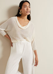 Malti Metallic Knit - Ivory