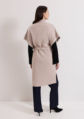 Wendy Shawl Collar Knit Gilet - Stone