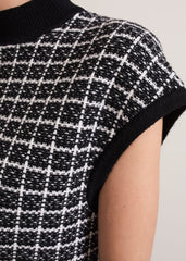 Tiffany Lurex Tank - Black/Ivory