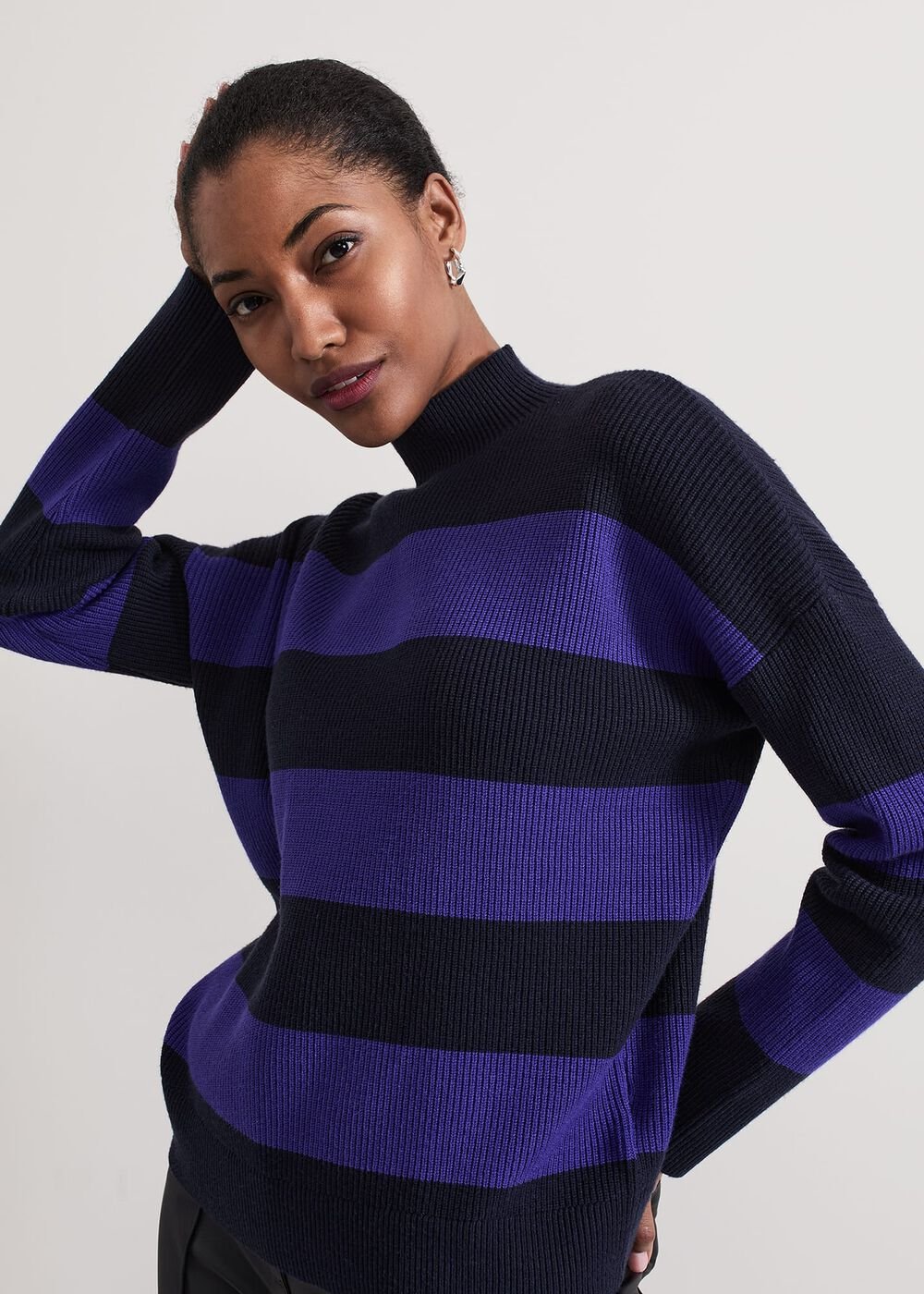 Sammi Stripe Jumper - Navy
