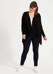 Freya Sheer Knit Cardigan - Black
