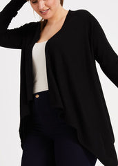 Freya Sheer Knit Cardigan - Black