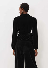 Florentine Velvet Co-Ord Top - Black