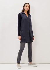 Neave Button Tunic - Navy