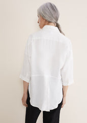 Cynthia Linen Blouse - White