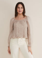 Esty Linen Blouse - Stone