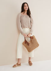 Esty Linen Blouse - Stone