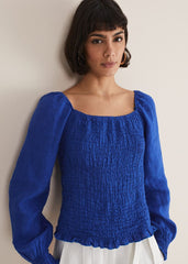 Esty Blue Blouse - Cobalt