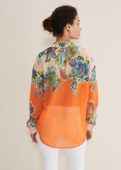 Paisley Placement Shirt - Orange