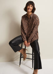 Darcie Heart Shirt - Black/Camel
