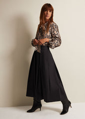 Semira Snake Tie Blouse - Neutral