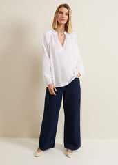 Nova Linen Blouse - White
