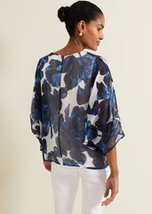 Syra Silk Blouse - Blue