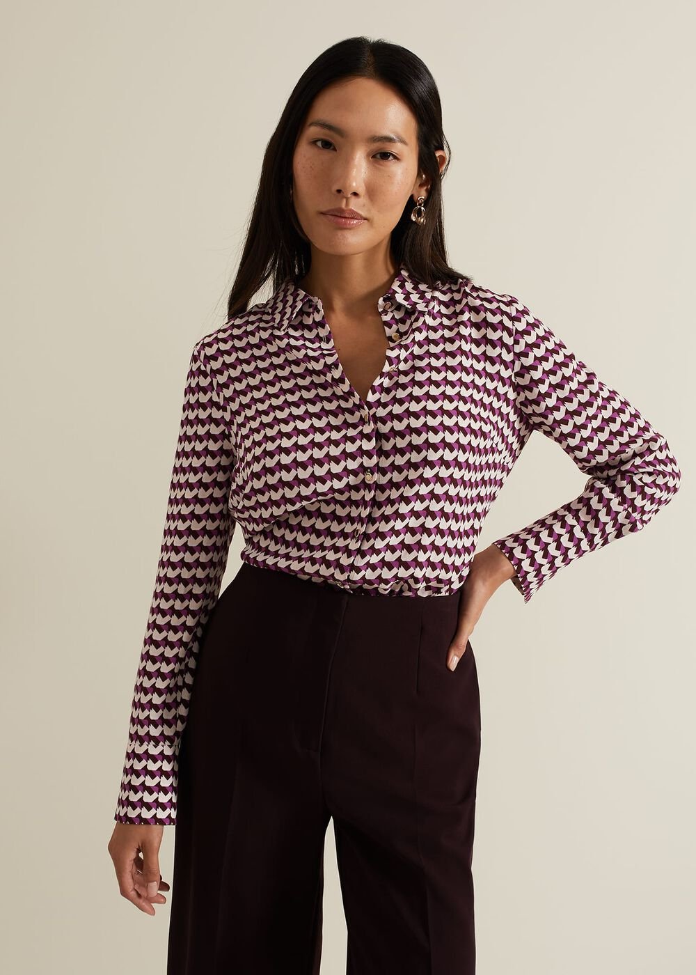 Gina Geo Print Shirt - Multi-Coloured