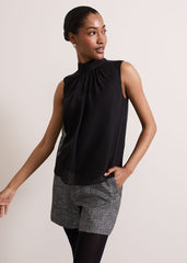 Nella High Neck Top - Black