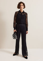 Livana Lace Shirt - Black