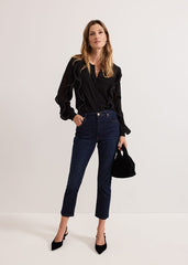 Cordelia Black Ruffle Blouse - Black